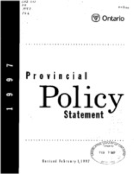 An image of the Provincial Policy Statement of Ontario cover