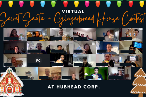 Hubhead's santa and gingerbread house contest online event