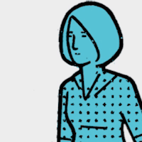 Animation of female lifting her hand