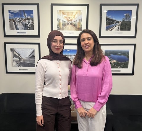 Hibah Shaikh (left) and Aeliya Saeed (right)