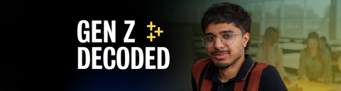 Co-op Student standing with the words Gen Z decoded