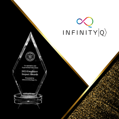 Designed award image with InfinityQ's logo