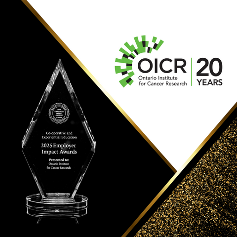 Designed award image with OICR logo