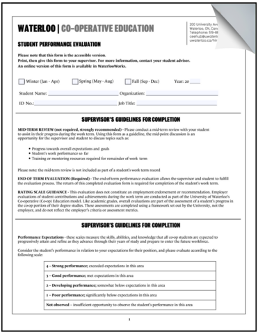 Student performance evaluation PDF