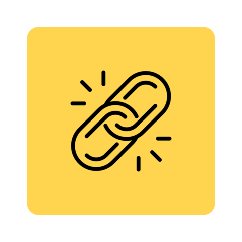 Interconnected links.