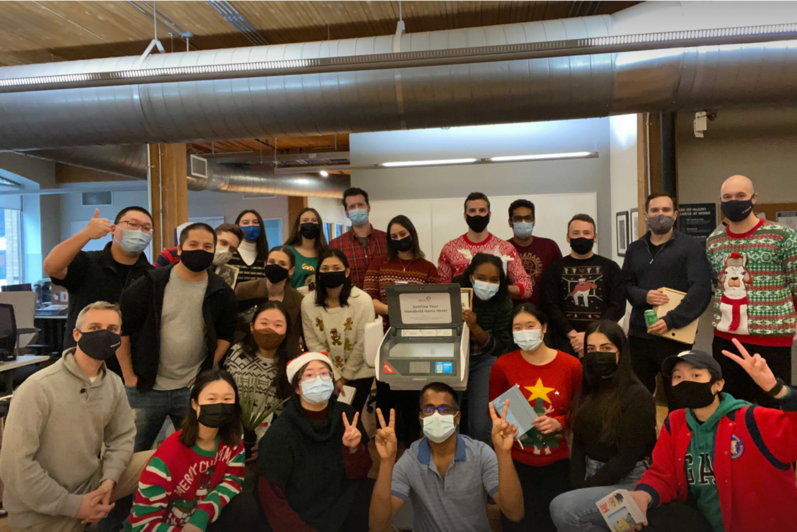In-person team Christmas celebration