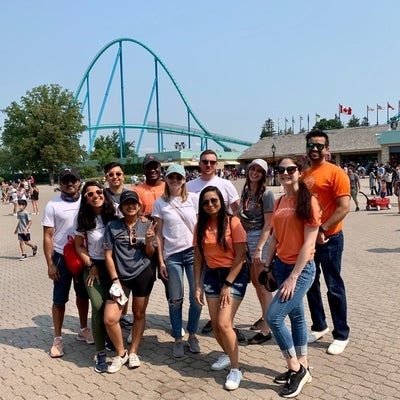 Thomson Reuters interns on a social work trip to Canada's Wonderland