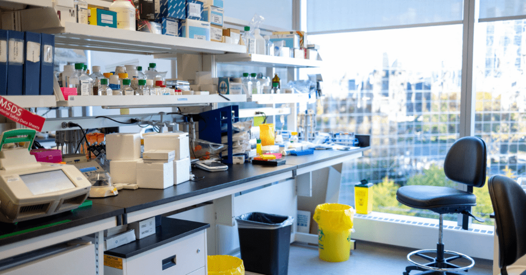 A view of the lab at OICR