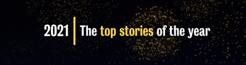 2021 top stories of the year with fireworks exploding in the background