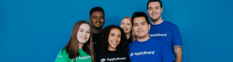 ApplyBoard co-op students wearing ApplyBoard t-shirts