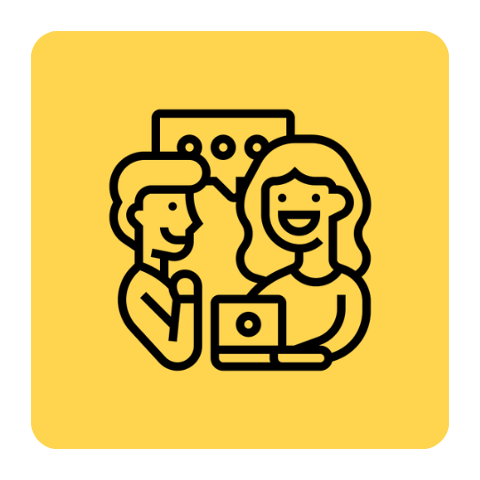 Icon of two people talking