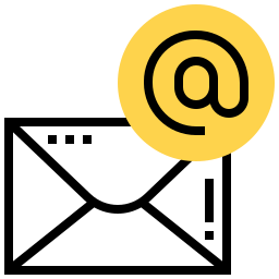 envelope with an @ symbol