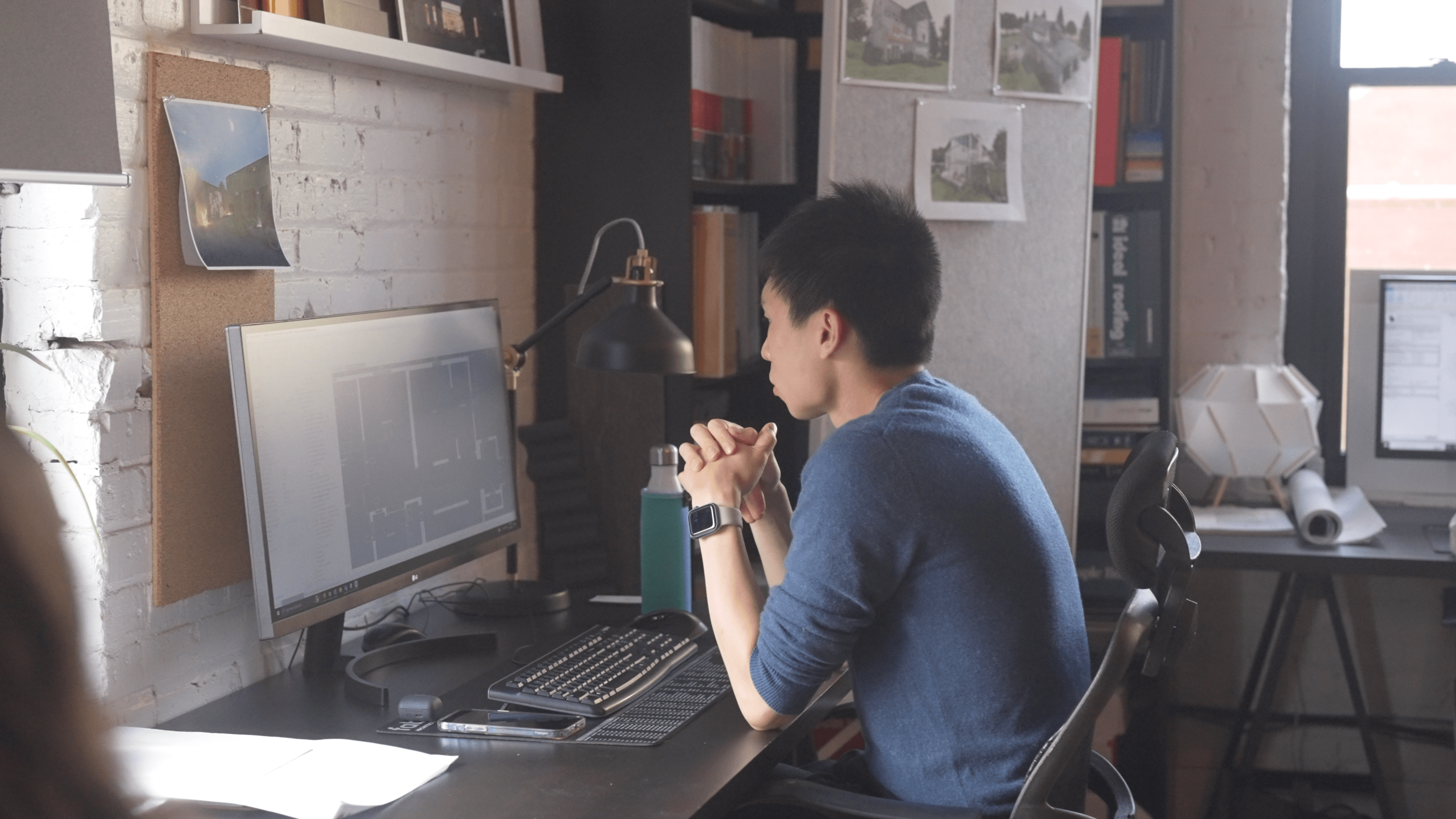 Fabrik Architects co-op student working at desk