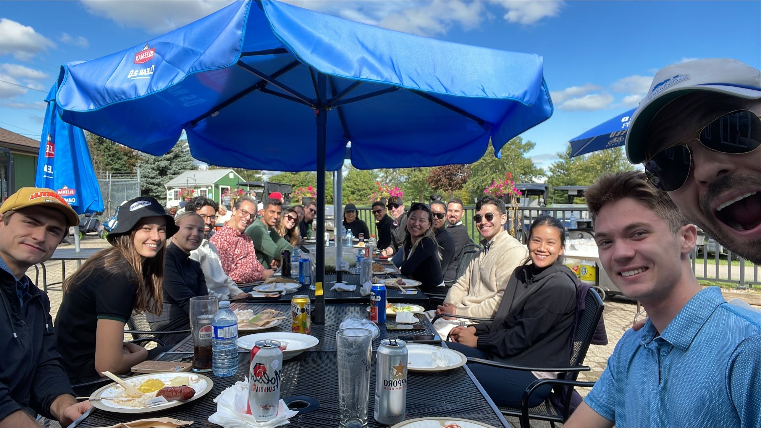 Students mingle with team members at Mattamy Homes over lunch