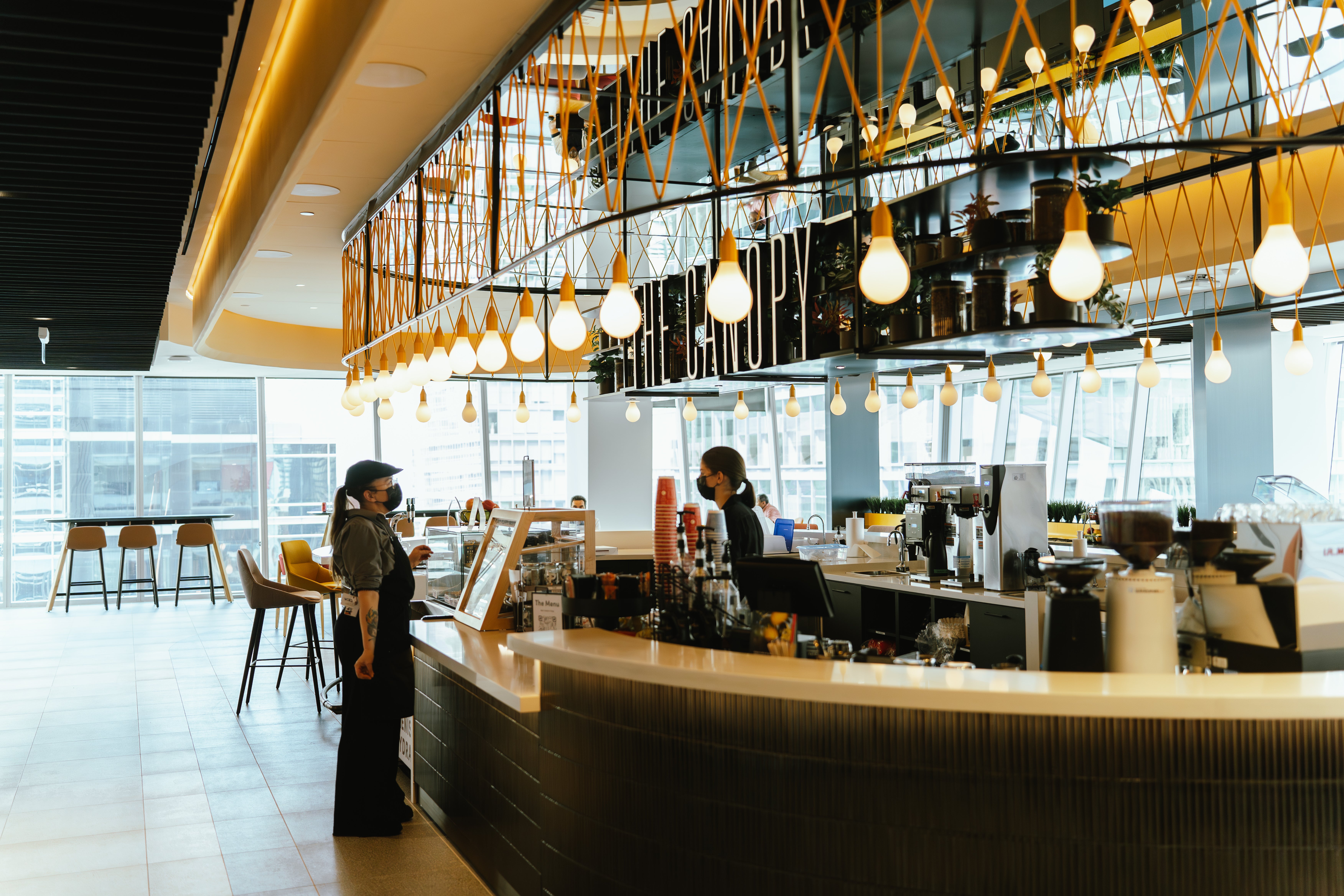 View of the coffee shop in the OTPP office