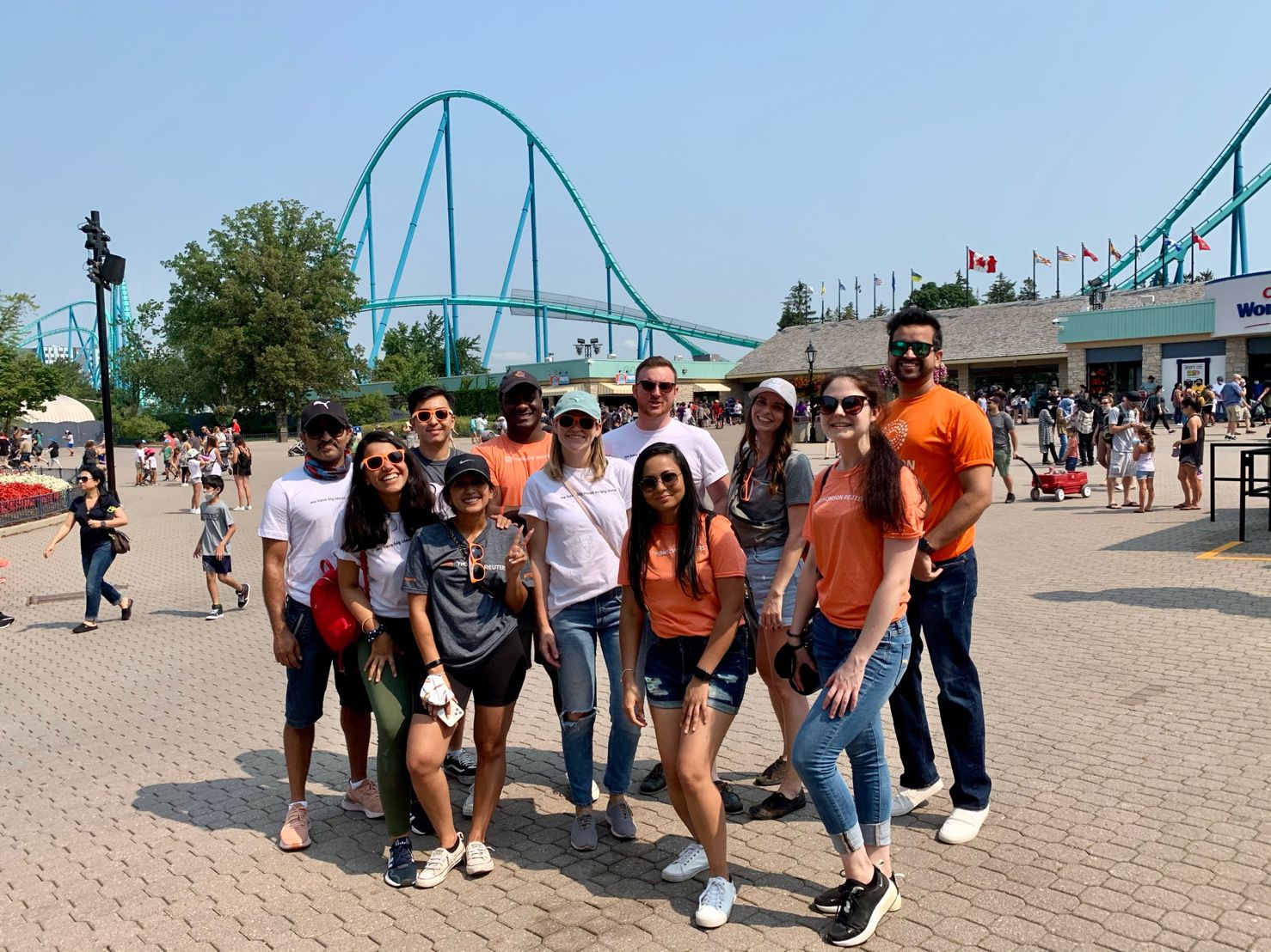 Thomson Reuters interns on a social work trip to Canada's Wonderland