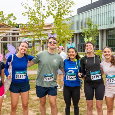 runners at fun run dressed like fairies