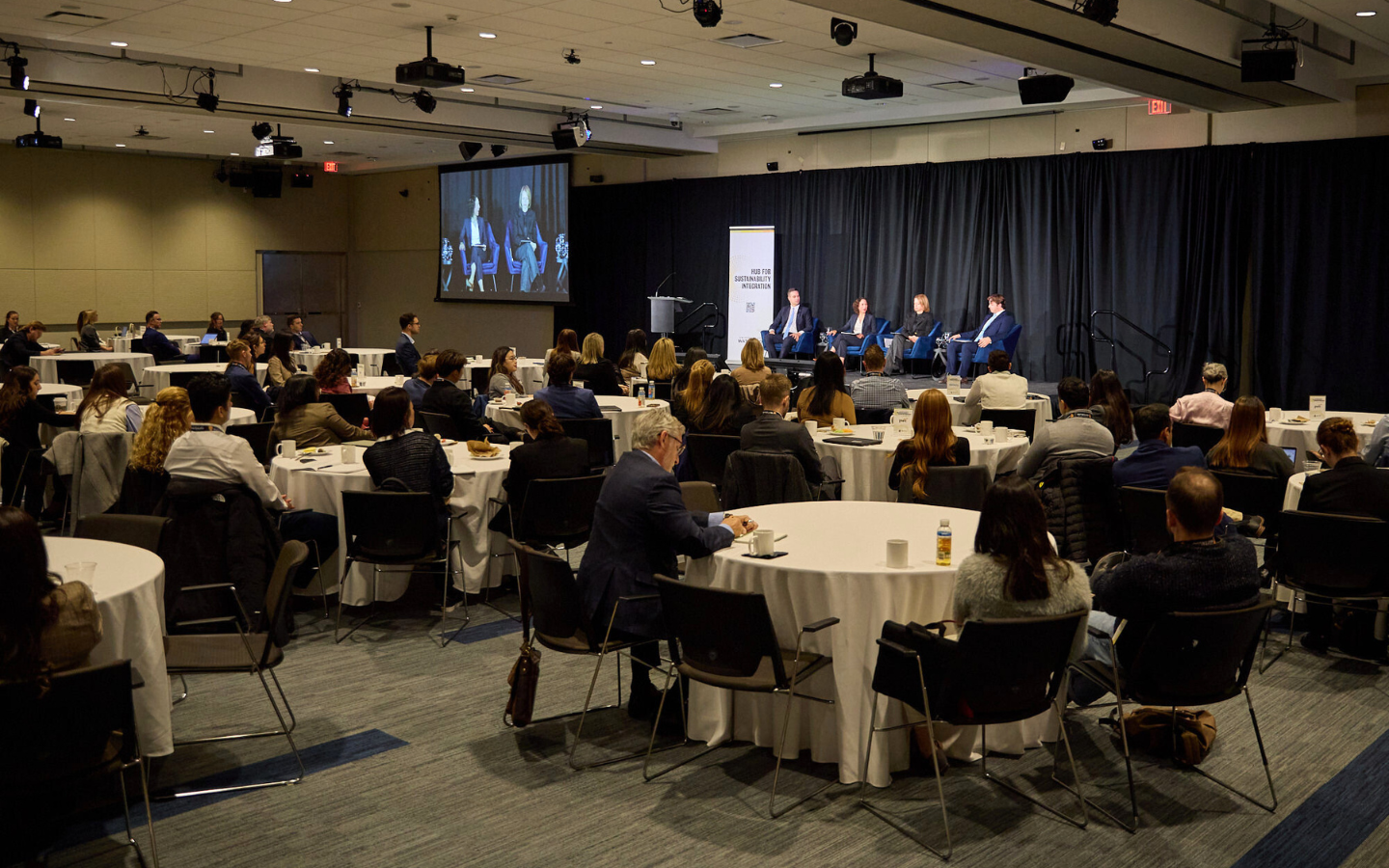 Hub for Sustainability Integration Conference 2025 panel of speakers and audience