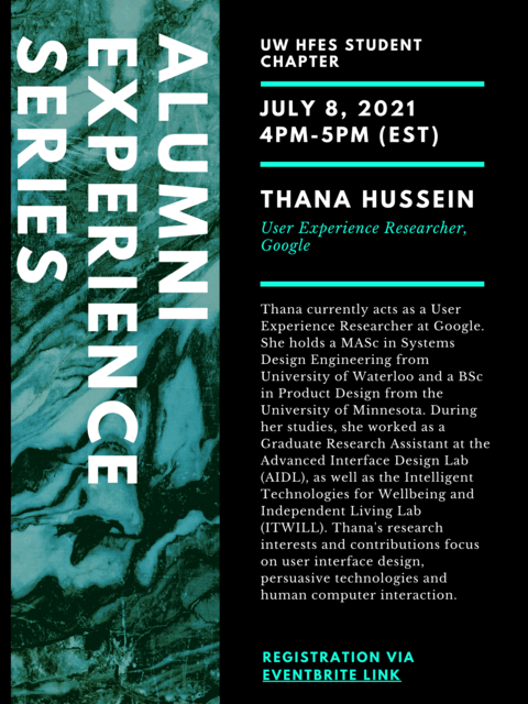 Alumni Experience Series - Thana Hussein