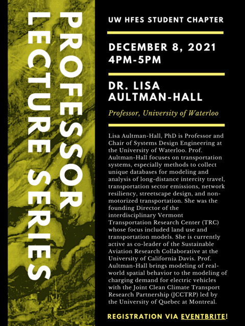 Professor Lecture Series - Dr. Lisa Aultman-Hall 