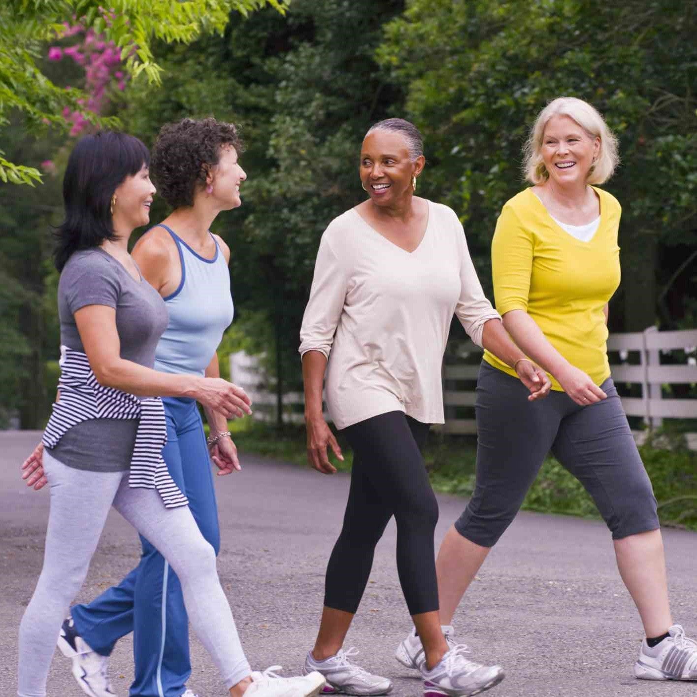 Image of employees walking and exercising 