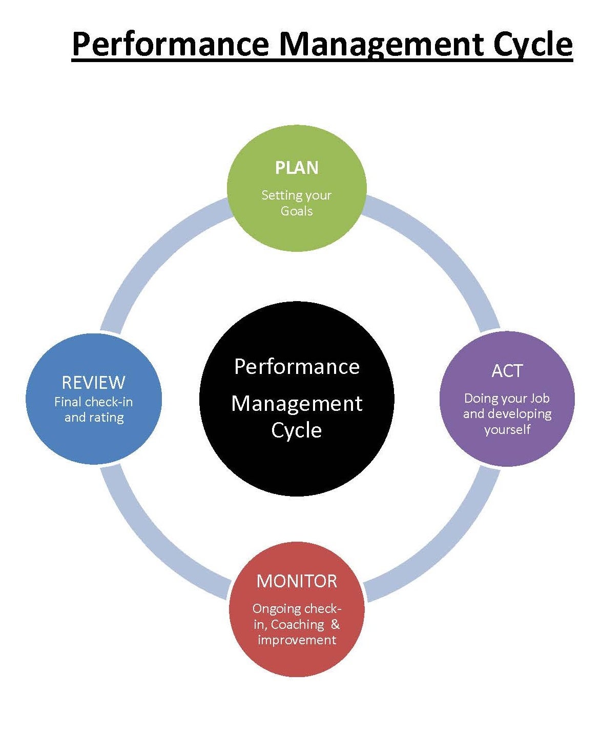 Diagram of the performance management cycle