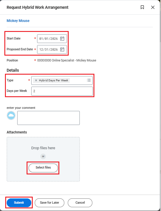 hybrid work submission task