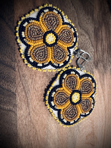 Beaded flower earrings