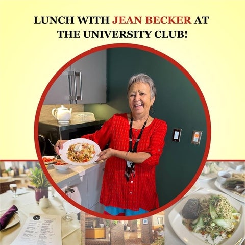 Lunch with Jean Becker a the University Club poster