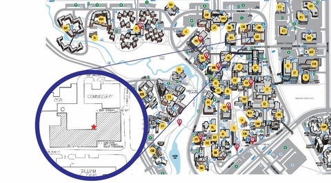 Campus Map for Fire Extinguisher Pick Up