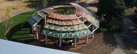 arial view of indigenous outdoor gathering space