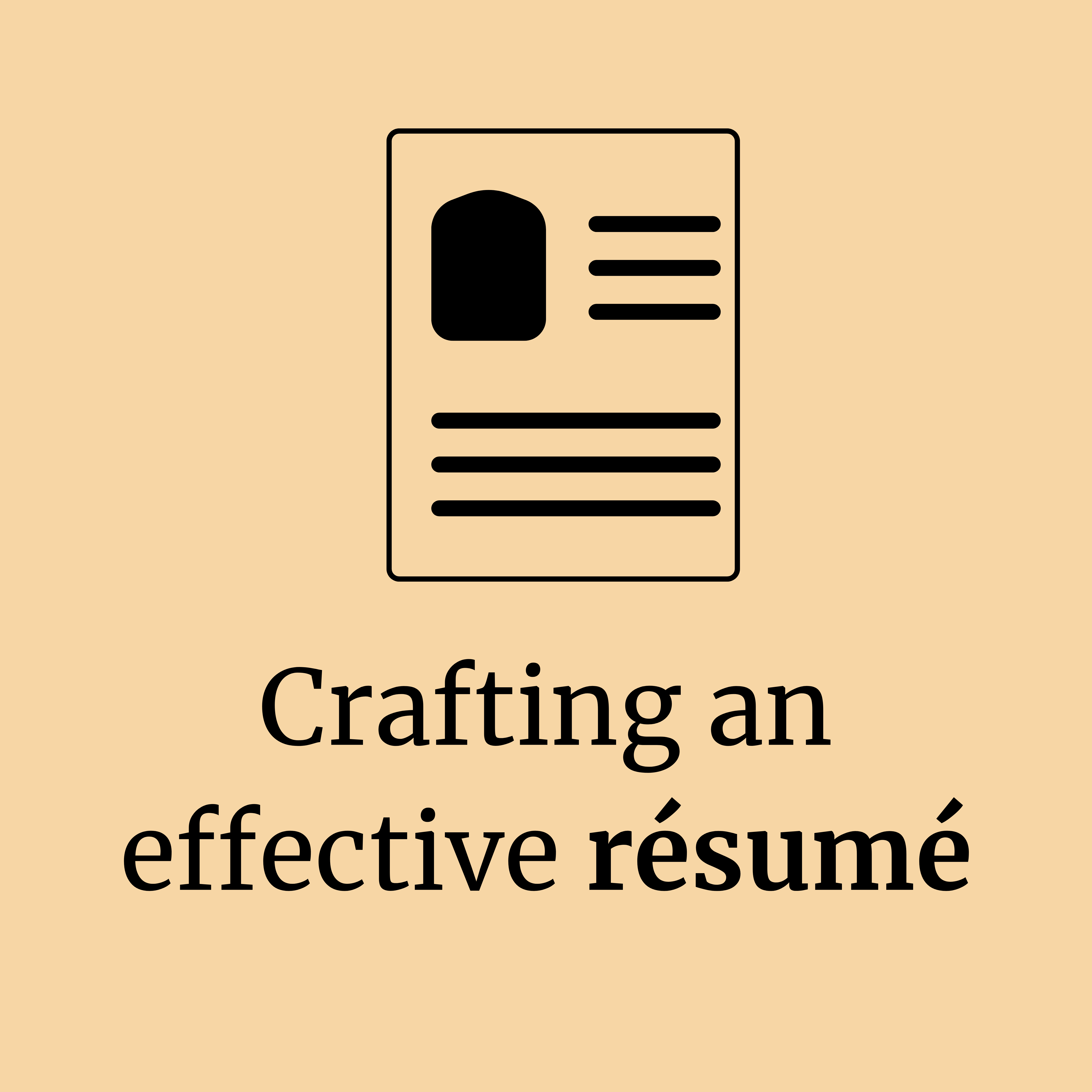 Crafting an effective Resume