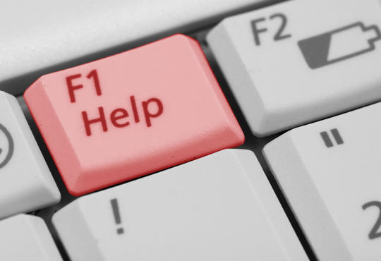 F1 help button on keyboard