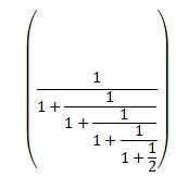 Example of a continued fraction