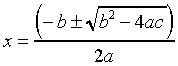 Quadratic equation