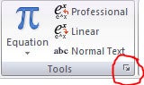 Arrow icon in Tools ribbon