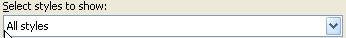 Styles drop down 
