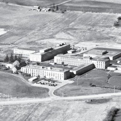 An aerial University of Waterloo campus 1961.