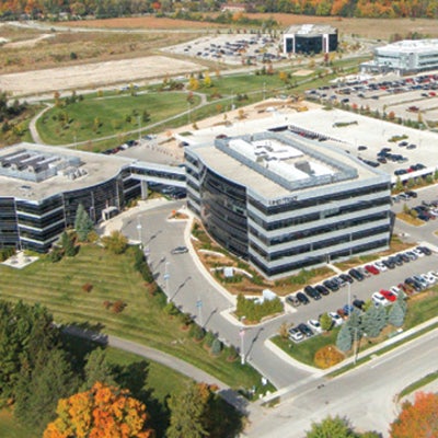 An aerial view of the David Johnston Research and Technology Park.