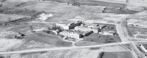 Aerial view of campus, 1961 