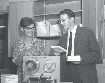 recording lecture in 1968