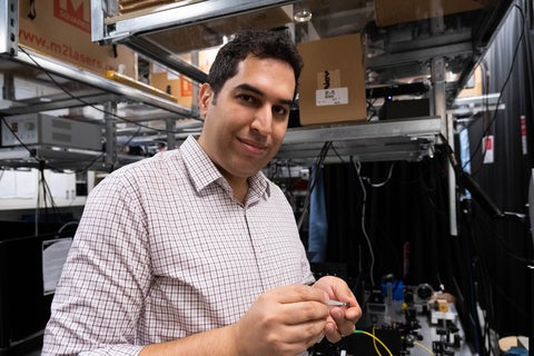 Mohammad Soltani in the lab