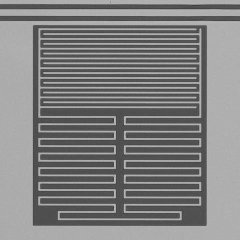 An aluminum superconducting electrical resonator circuit.