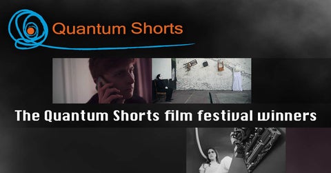 The Quantum Shorts logo and images of the 3 winning films