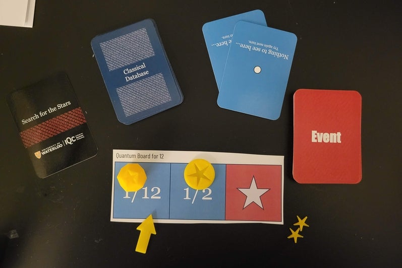 Card game exploring quantum search