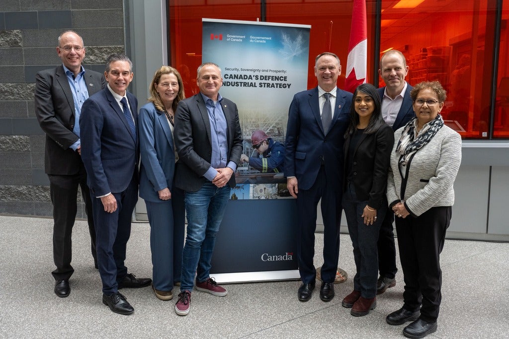 Defence minister, MPs and University of Waterloo senior leadership at QNC