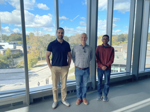 Michal, Abdolreza and Shreesh at IQC