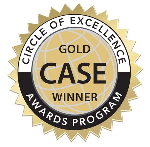 Circle of Excellence Gold CASE Winner badge