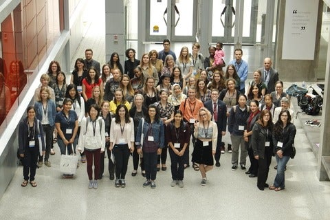 Group photo of all Women in Physics Conference Canada attendees