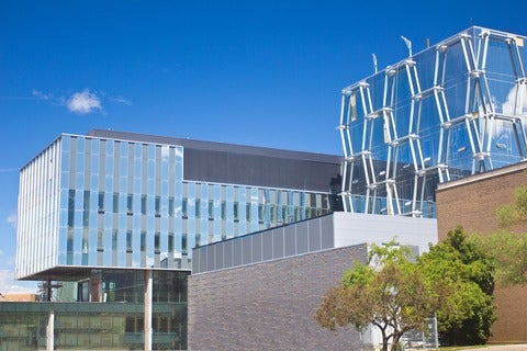 A view of the Mike & Ophelia Lazaridis Quantum-Nano Centre.